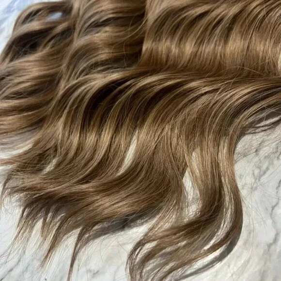 20 In Full Set Thick Clip In Hair Extensions 20 Curly Wavy hair Clip Ins - Picture 3 of 8